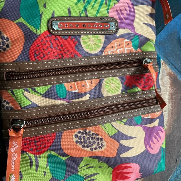 Lily Bloom Colorful Fruit Crossbody Bag 8"x9.5" - Picture 10 of 16
